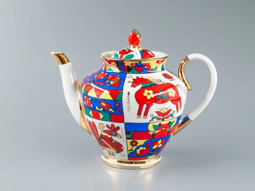 Чайник заварочный форма Весенняя рисунок Народные узоры арт. 80.60809.00.1