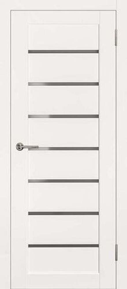 Межкомнатная дверь Дубрава Сибирь Линия ПО (стекло графит) White Софт Тач