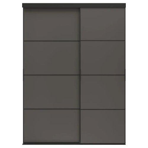 Комбинация раздвижных дверей - SKYTTA/MEHAMN IKEA/ СКЮТТА/МЕХАМН ИКЕА, 240х177 см, черный