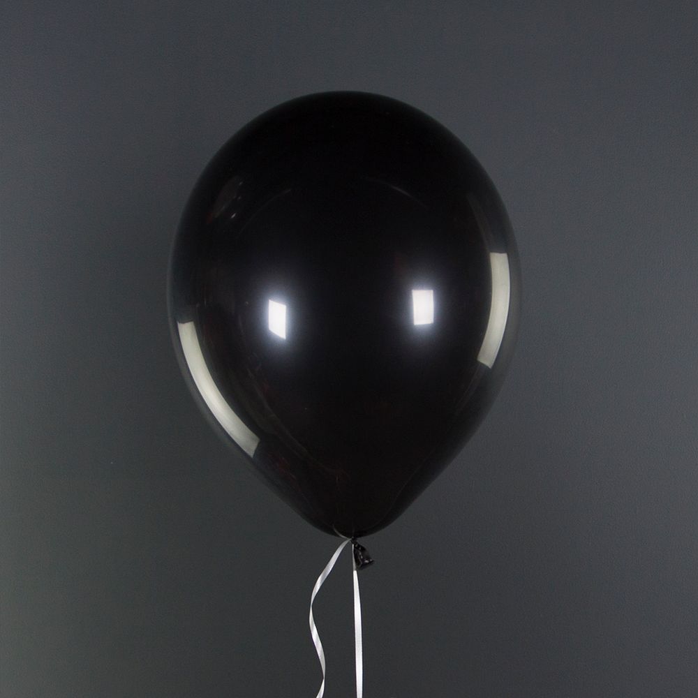 Шар (12''/30 см) Черный (S18/150), пастель, 100 шт.