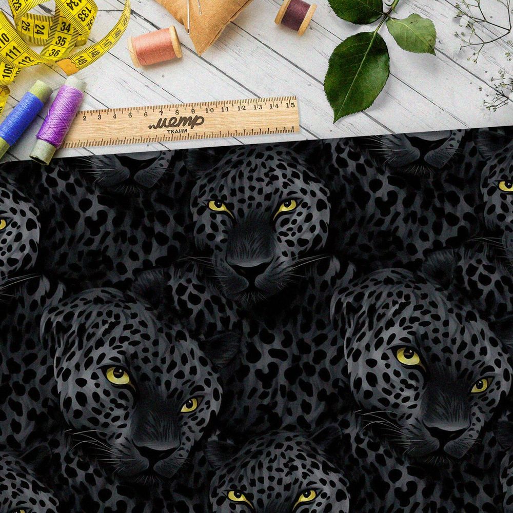 Ткань Ниагара Софт ночная кошка