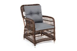 "Цесена" кресло плетеное из искусственного ротанга, цвет коричневый
