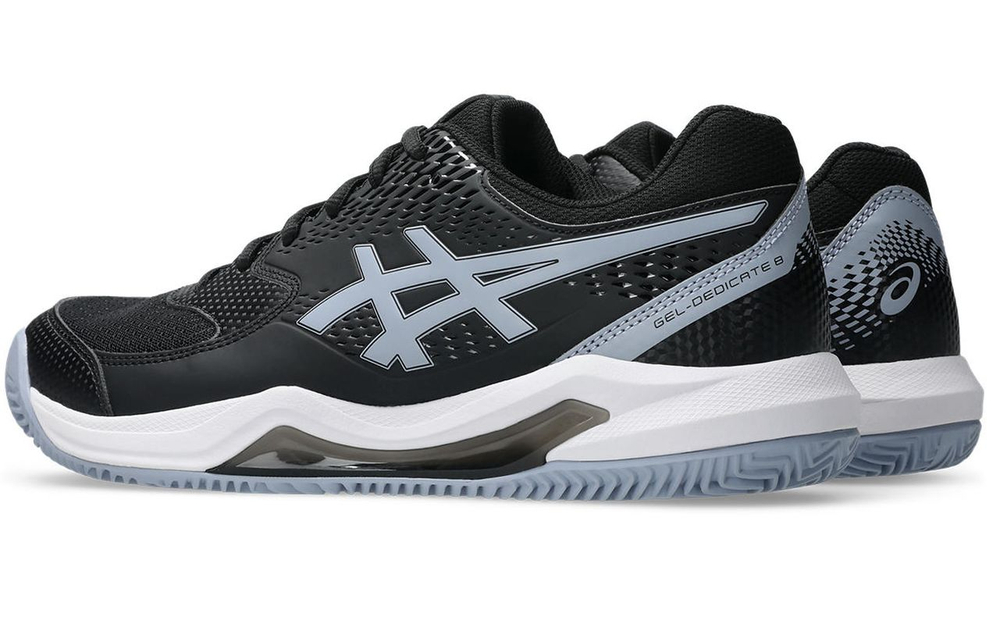 Мужские кроссовки теннисные Asics Gel-Dedicate 8 Clay - black/grey blue
