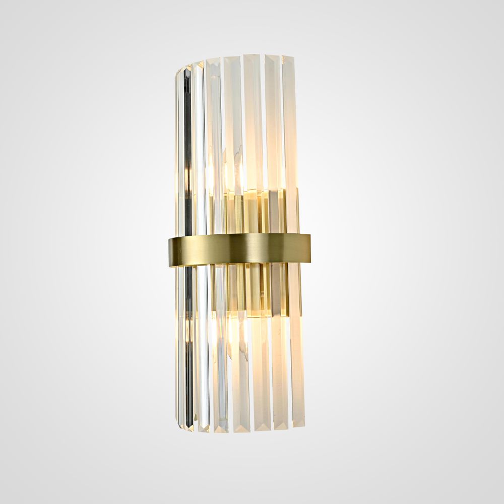 Бра Odeon Clear Glass Gold Metal Wall Lamp By Imperiumloft
