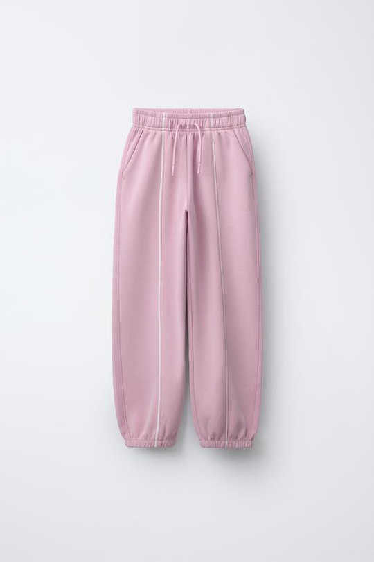 ZARA БРЮКИ-ДЖОГГЕРЫ ИЗ МОДАЛА, РОЗОВЫЙ