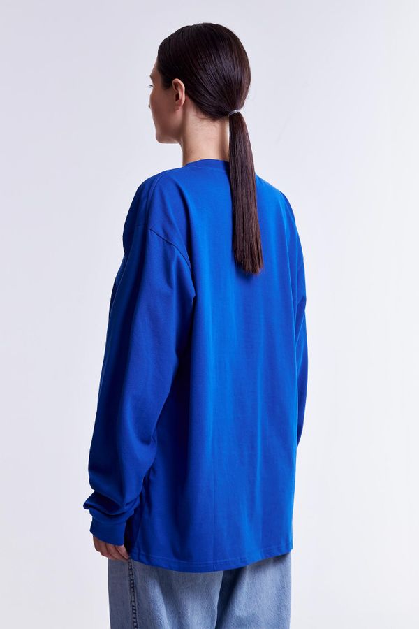 Лонгслив Ромашка Ярко-синий - фото 7