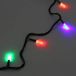 Гирлянда для дома «Кристаллы» 9,5 м 100 ламп LED черный пров.,8 реж.,IP-40, Мультицвет (возможность соединения)