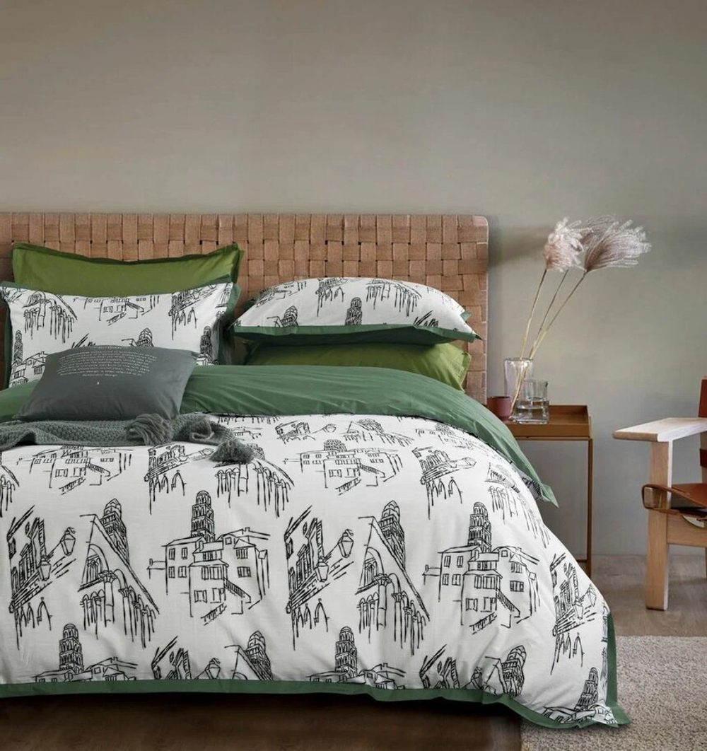 Постельное белье 2 спальное евро Asabella 1777-6