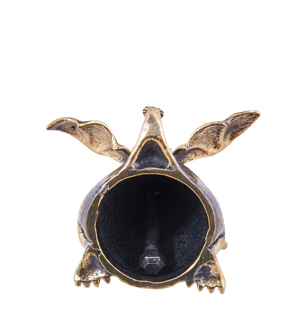 AM-3816 Колокольчик «Дракон Йог» (латунь, янтарь)