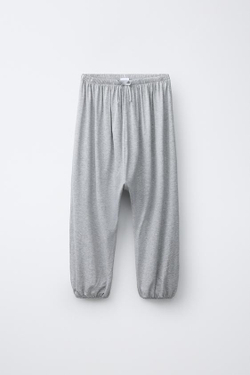 ZARA БРЮКИ СТРУЯЩЕГОСЯ КРОЯ, СЕРЫЙ МЕЛАНЖ
