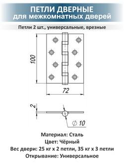 Комплект фурнитуры для дверей с магнитной защёлкой POLO