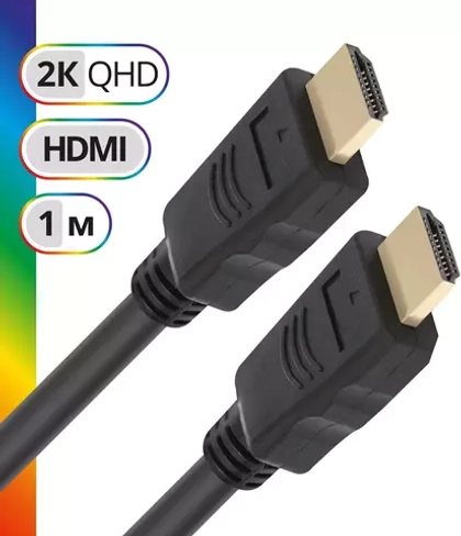 HDMI кабель Buro 1.0 м позолоч.конт. черный