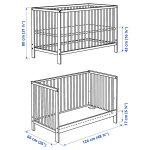 Кровать для новорожденных - IKEA GULLIVER, 60x120 см, белый, ГУЛЛИВЕР ИКЕА