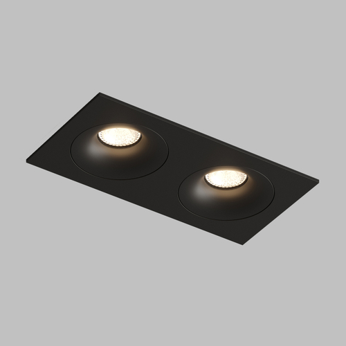 DK2122-BK Встраиваемый светильник, IP 20, 50 Вт, GU10, черный, алюминий