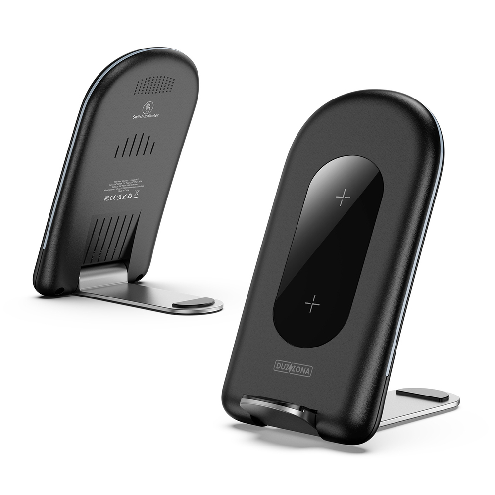Быстрое беспроводное зарядное устройство 15W со складной подставкой, W2 Wireless Charger Stand, Duzzona