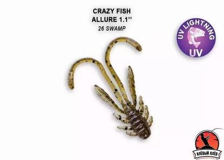 ALLURE 1,1"  46-27-26-6 Силиконовые приманки Crazy Fish