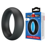 Эрекционное кольцо из силикона растягивающееся черное CRAZY BULL BI-210229