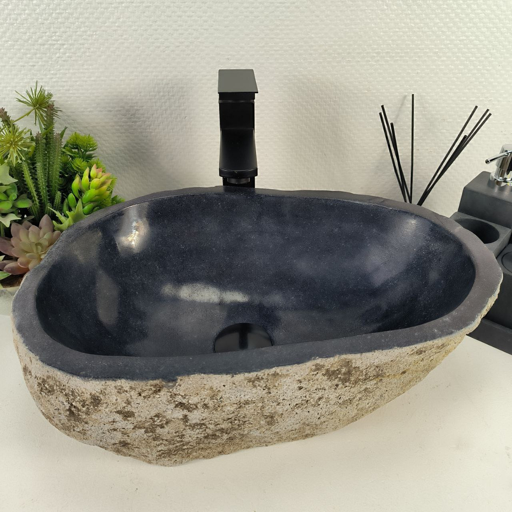 Раковина из речного камня RS-64927 47*33*16 0856