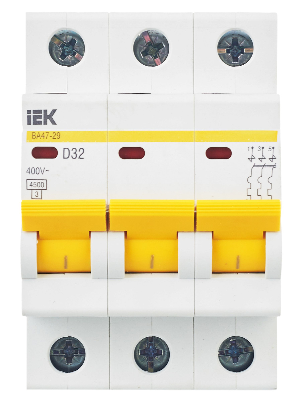 KARAT Автоматический выключатель ВА47-29 3P D 32А 4,5кА IEK