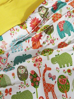 Постельное белье перкаль Сказка "Зоосад/Солнышко" 1,5-сп Наволочка 50х70 см 1 шт Простынь 150x215 см Пододеяльник 145x215 см