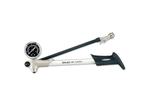 Насос для вилки GS-02D ПРОФИ с маном. алюминий до 21бар/300PSI складн. шланг GIYO