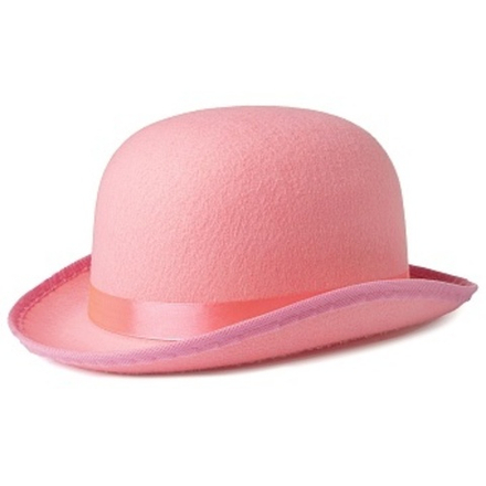 Шляпа Котелок фетр Розовый