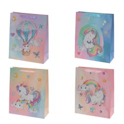 GAEM Пакет подарочный M (бумага 210г/м2, блок микс 12шт), L26 W10 H32 см, 4в.