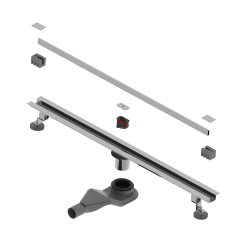 Душевой трап обрезной - SDR-50S - сатин (800)