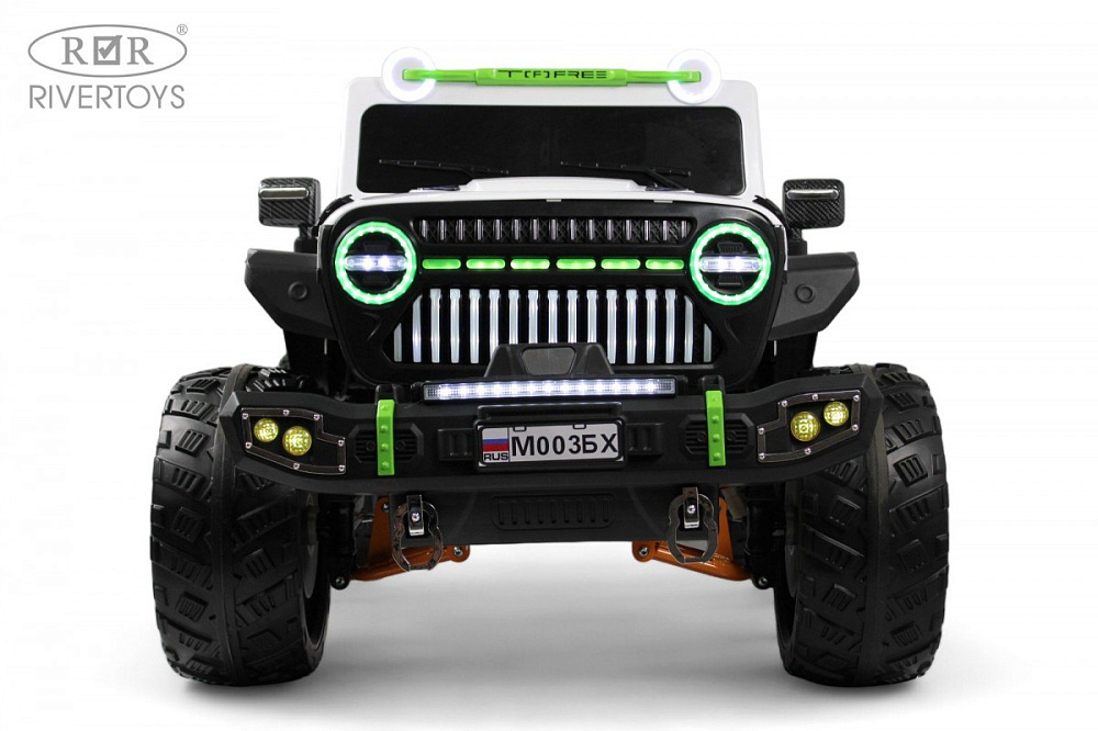 Детский электромобиль RiverToys М003БХ белый