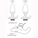 Анальная пробка со смарт-приложением Lovense Hush первого поколения (средняя 44,5*120мм)