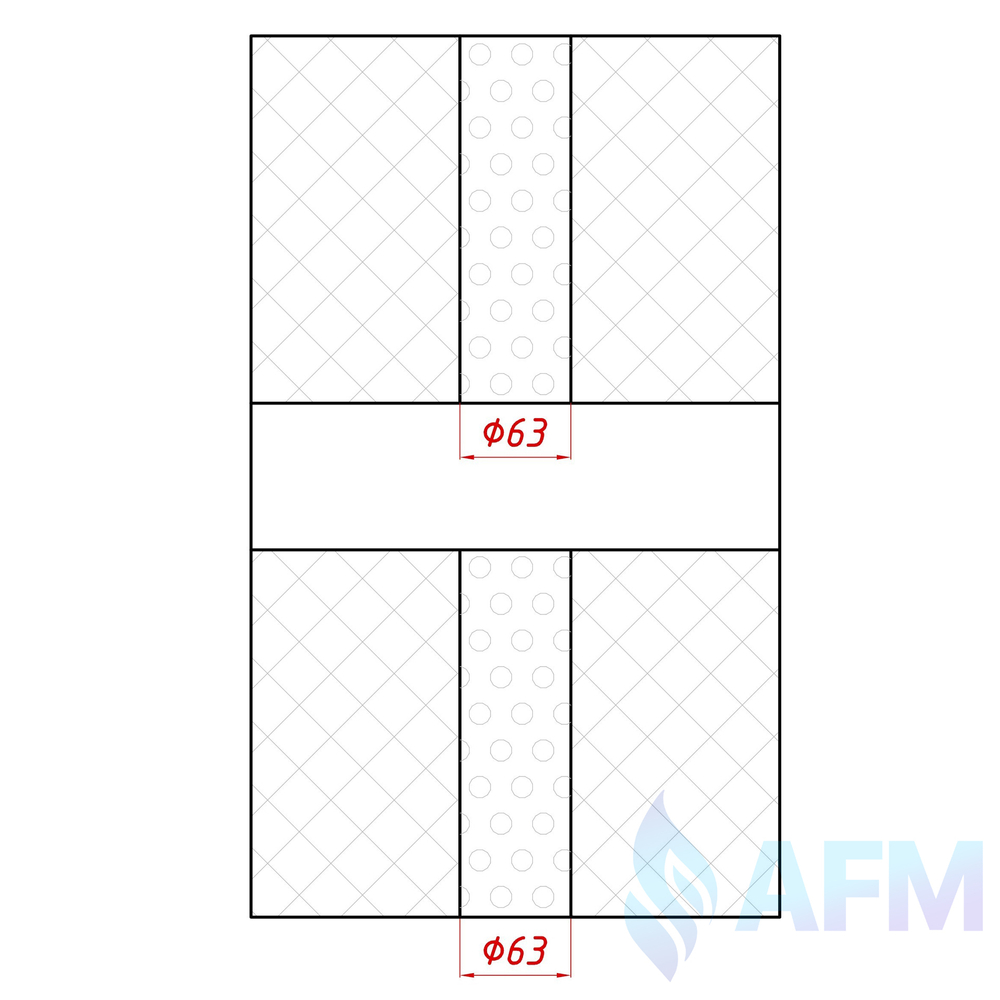 Глушитель универсальный нерж., набитый, камера 4.4.55.540 "AFM"