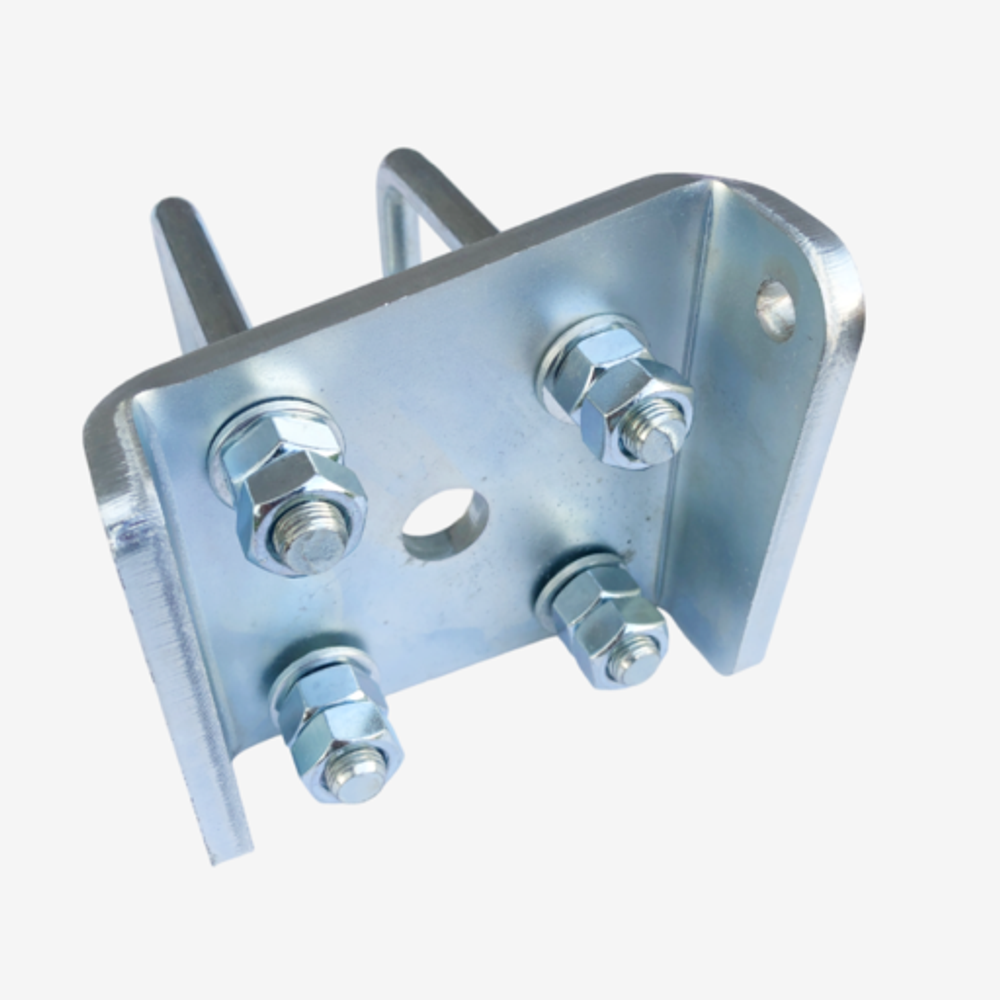 Комплект крепления оси прицепа к рессоре усиленный, с отводом под крепления амортизатора М10