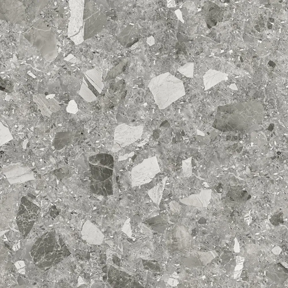 Керамогранит Alma Ceramica GFU04STE70R Steel rock 60x60 серый сахарный под терраццо