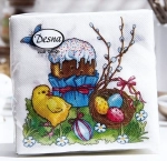 Салфетки бумажные Design - Пасха, 24*24, 40л,1 слой