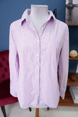 Рубашка H&M в фиолетовую полоску 50 размер