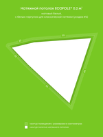 Матовый натяжной потолок 0.2 м2