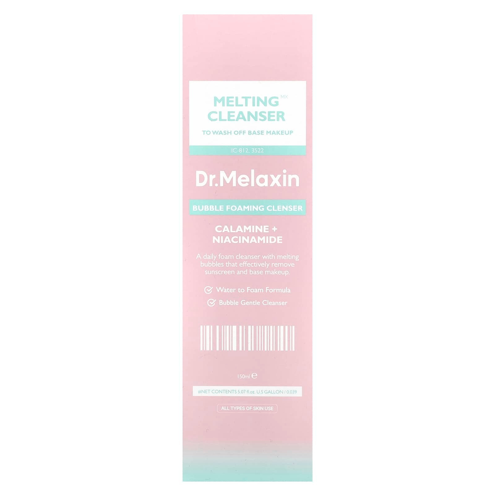 Dr.Melaxin, Melting Cleanser, пенящееся очищающее средство, для всех типов кожи, 150 мл (5,07 жидк. Унции)