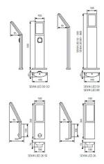 Светильник фасадный с датчиком KANLUX SEVIA LED 26 9W 4000K