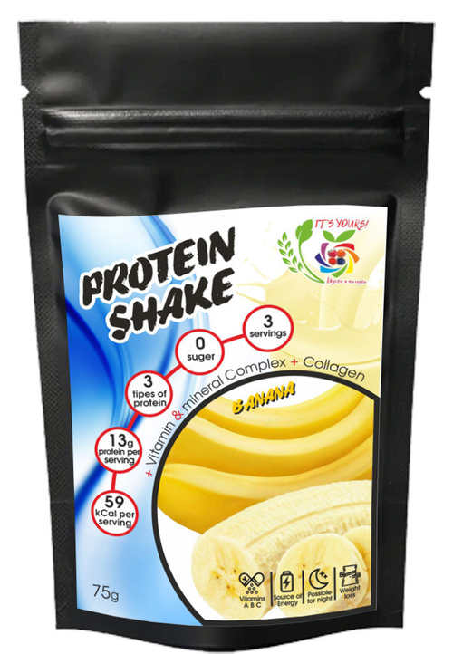 Коктейль протеиновый со вкусом БАНАНА / 75 г / (3 порции) / IT'S YOURS