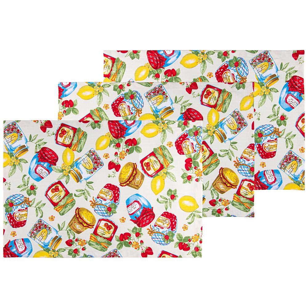 НАБОР ПОЛОТЕНЕЦ КУХОННЫХ "ВАРЕНЬЕ" 3ШТ, 40Х60СМ 100% ХЛОПОК