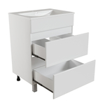 Тумба д/ванной "БРИКС-60" 2 ящ. под раковину "Breeze 60" меб. (Sanita Luxe) (ПВХ)(разбор)