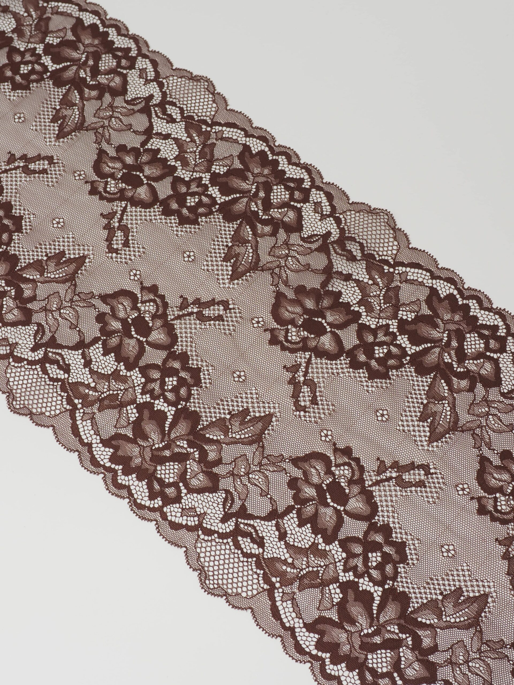 Эластичное кружево шоколад ширина 23 см