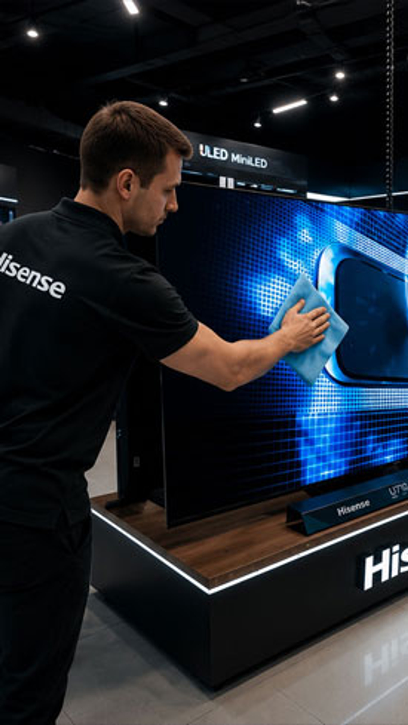 Как мы ухаживаем за экранами в шоуруме Hisense