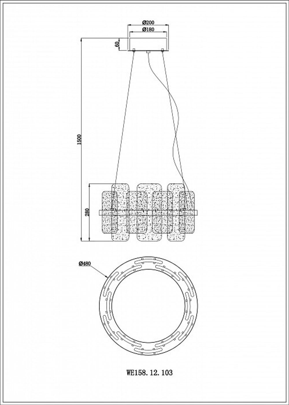 Подвесной светильник Wertmark Nelly WE158.12.103