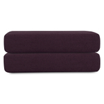 Простыня на резинке из стираного перкаля сливового цвета из коллекции essential, 180х200х30 см