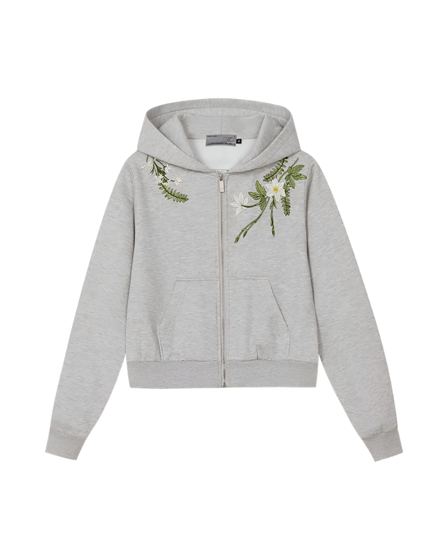 Женское худи HARSHandCRUEL "Flowers" Cropped Zip Hoodie