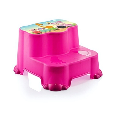 Табурет двухступенчатый детский розовый 06104 роз
