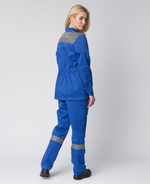 Костюм женский Веснис-1 СОП (тк.Смесовая,210) брюки, васильковый/серый