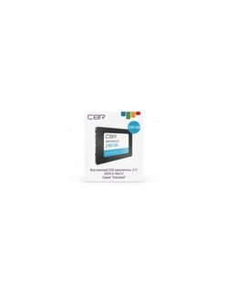 CBR SSD-240GB-2.5-ST21, Внутренний SSD-накопитель, серия "Standard", 240 GB, 2.5", SATA III 6 Gbit/s, Phison PS3111-S11, 3D TLC NAND, R/W speed up to 550/490 MB/s, TBW (TB) 200
