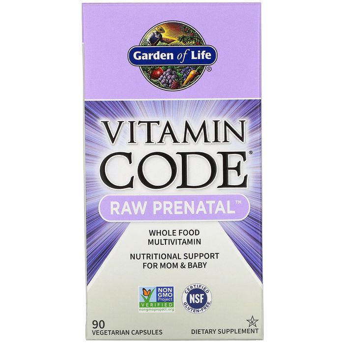 Мультивитамины для беременных, Vitamin Code RAW Prenatal, Garden of Life, 90 капсул